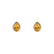 Load image into Gallery viewer, Silver Birthstone Earrings - Gold Plated

