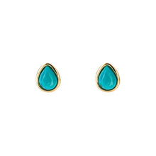 Load image into Gallery viewer, Silver Birthstone Earrings - Gold Plated
