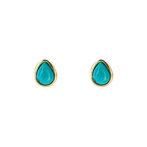Silver Birthstone Earrings - Gold Plated