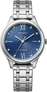 Citizen Eco-Drive Ladies Bracelet Watch - Blue Dial