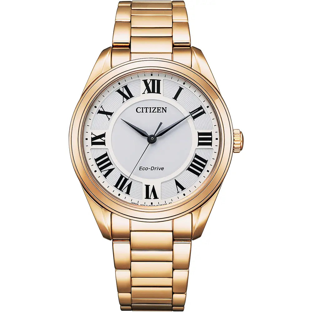 Citizen Ladies Arezzo Eco Drive Rose Gold Plated Watch