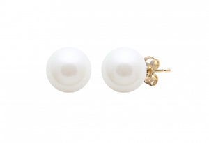 Classic Pearl Stud Earrings - 9ct Gold 9mm