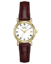 Load image into Gallery viewer, Ladies Citizen watch - Classic Brown Strap Gold Plated
