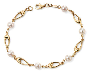 9ct Gold Freshwater Pearl Bracelet