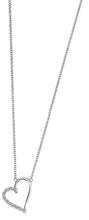 Load image into Gallery viewer, 9CT White Gold Open Diamond Heart Necklace
