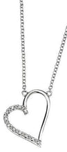 Load image into Gallery viewer, 9CT White Gold Open Diamond Heart Necklace
