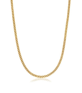 9ct Yellow Gold Filed Curb Neck Chain - 18"