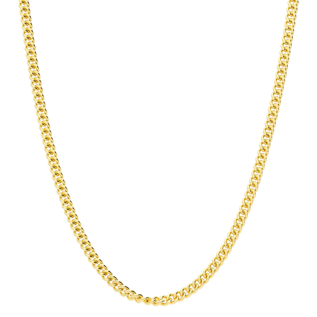 9ct Yellow Gold Filed Curb Chain - 20