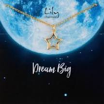 Lily Charmed 'Dream Big' Gold Star Necklace