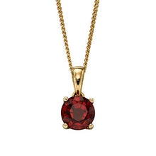 Load image into Gallery viewer, 9ct Gold Simplistic Garnet Birthstone Pendant
