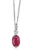 Load image into Gallery viewer, 9ct White Gold Ruby &amp; Diamond Pendant
