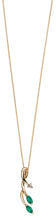Load image into Gallery viewer, 9ct Gold Emerald &amp; Diamond Vine Pendant &amp; Chain
