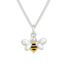 Load image into Gallery viewer, D for Diamond Enamel Buzzy Bee Necklace
