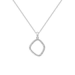 Hot Diamonds Behold White Topaz Statement Necklace