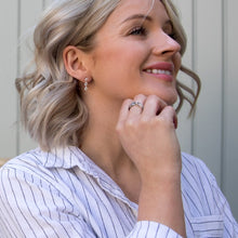 Load image into Gallery viewer, Hot Diamond Tender White Topaz Triple Drop Earrings
