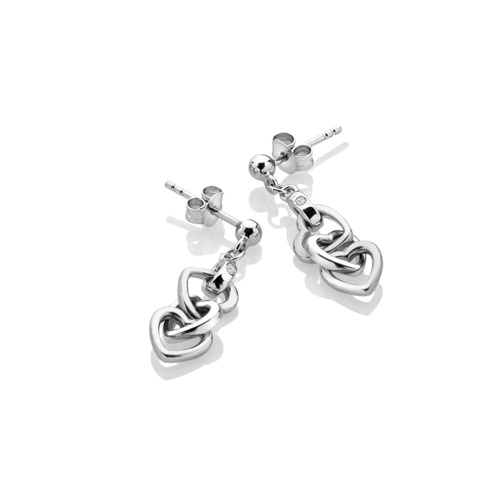 Hot Diamond Triple Heart Earrings