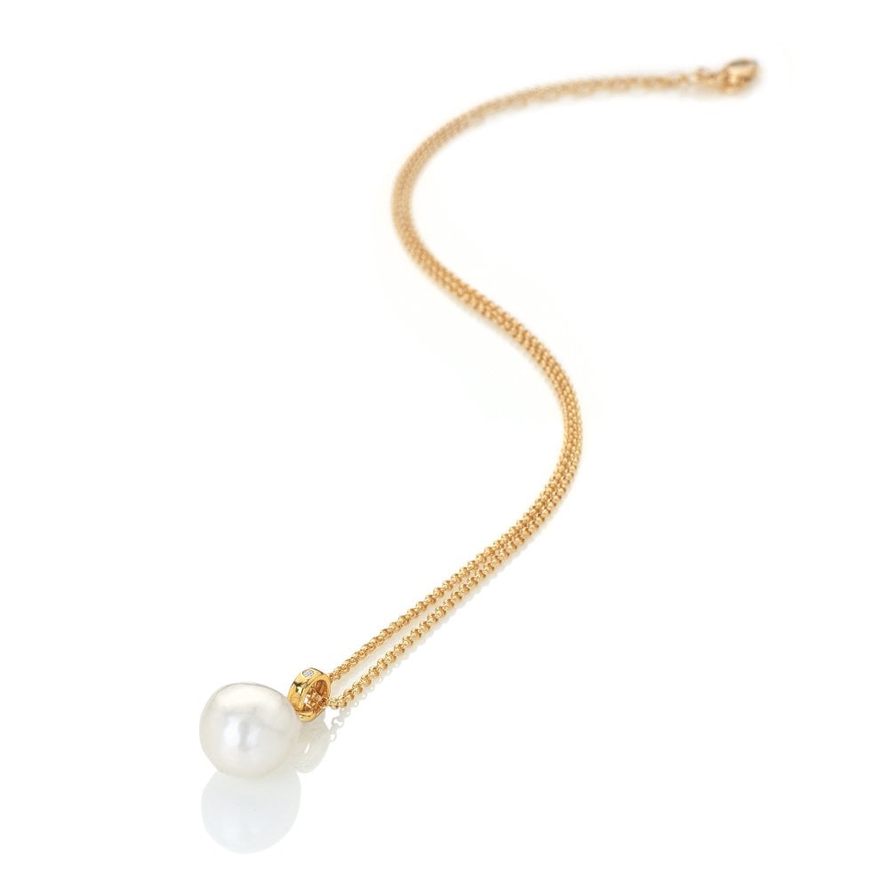 Hot Diamonds Gold Edit Calm Pearl Pendant