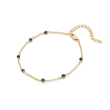 Load image into Gallery viewer, Hot Diamonds x Jac Jossa Malachite Bead and Chain Bracelet
