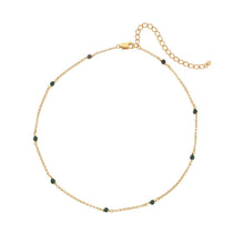 Load image into Gallery viewer, Hot Diamonds x Jac Jossa Malachite Bead and Chain Choker Necklace
