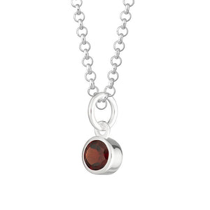 Lily Charmed January Birthstone Necklace - Garnet