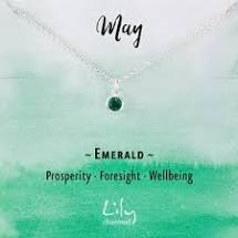 Load image into Gallery viewer, Lily Charmed May Birthstone Necklace - Emerald
