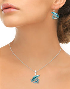 Nicole Barr Mother and Baby Dolphin Necklace