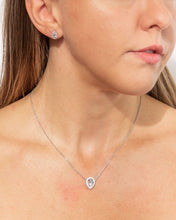 Load image into Gallery viewer, Diamonfire Cubic Zirconia Teardrop Halo Necklet
