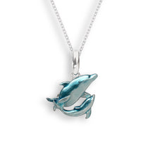 Load image into Gallery viewer, Nicole Barr Mother and Baby Dolphin Necklace
