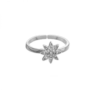 Vixi Jewellery - Nova Solitaire Star Adjustable Ring