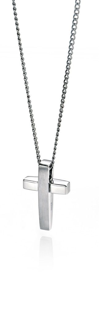 Mens Steel Cross and Chain