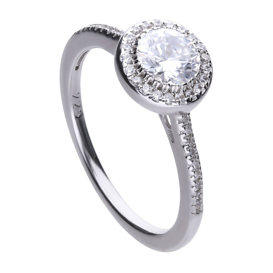 Diamonfire Round Pave Cubic Zirconia Ring