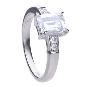 Diamonfire Emerald Cut Cubic Zirconia Ring