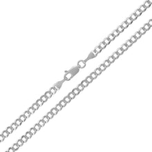 Load image into Gallery viewer, Silver Men&#39;s Filed Metric Curb Chain 22&quot;
