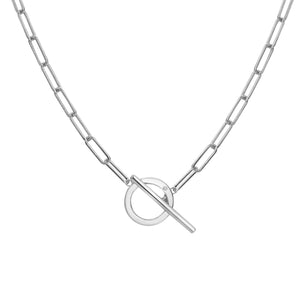 Hot Diamonds Silver T bar Necklace.