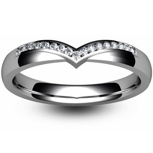 Platinum & Diamond Wishbone Shaped Ring
